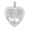 Polished Family Tree Heart Pendant