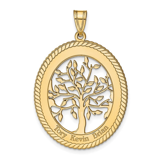 Family Tree Oval Pendant