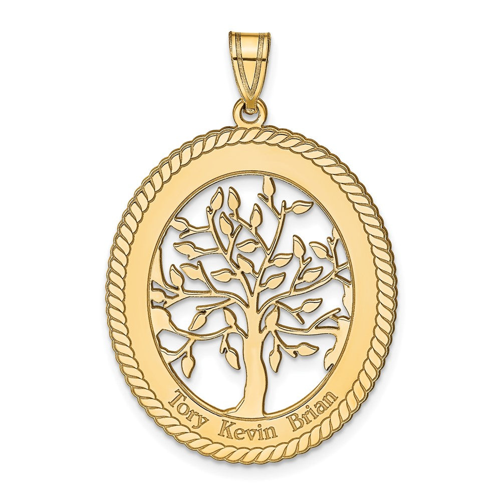 Family Tree Oval Pendant