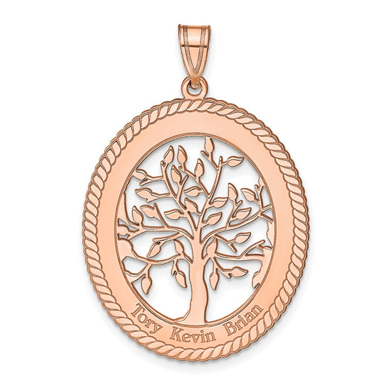 Family Tree Oval Pendant