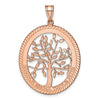 Laser Polished Family Tree Oval Pendant