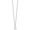 10k White Gold Cut-out Letter R Initial 18 inch Necklace