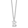 10k White Gold Cut-out Letter E Initial 18 inch Necklace