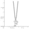 10k White Gold Cut-out Letter F Initial 18 inch Necklace