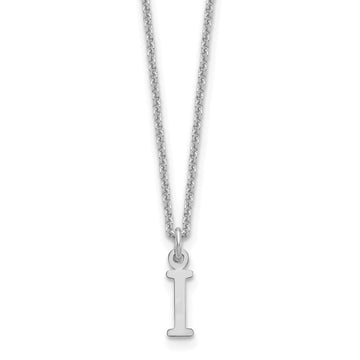 14KW Cutout Letter I Initial Necklace