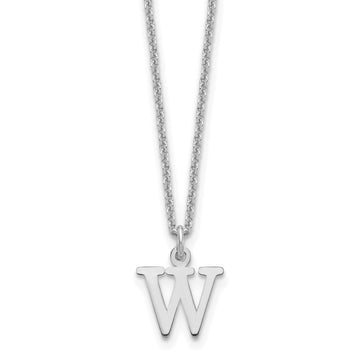 14KW Cutout Letter W Initial Necklace
