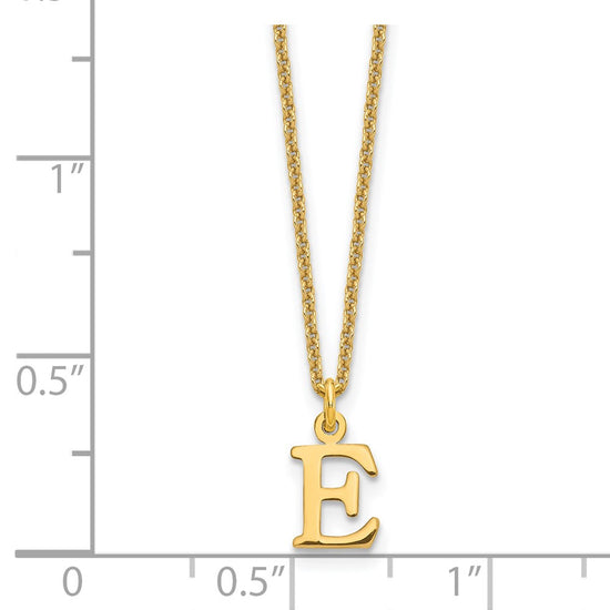 14KY Cutout Letter E Initial Necklace