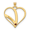 Mothers Heart Charm with Names and Birthstones