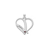 Mothers Heart Charm with Names and Birthstones