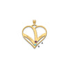 Mothers Heart Charm with Names and Birthstones