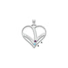 Mothers Heart Charm with Names and Birthstones