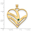 Mothers Heart Charm with Names and Birthstones