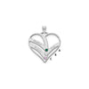 Mothers Heart Charm with Names and Birthstones