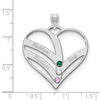 Mothers Heart Charm with Names and Birthstones