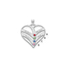Mothers Heart Charm with Names and Birthstones