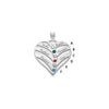 Mothers Heart Charm with Names and Birthstones