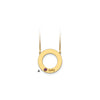 Name and Birthstone Cutout Circle Necklace