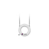 Name and Birthstone Cutout Circle Necklace