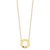 Name and Birthstone Cutout Circle Necklace