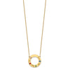 Name and Birthstone Cutout Circle Necklace