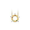 Name and Birthstone Cutout Circle Necklace