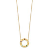 Name and Birthstone Cutout Circle Necklace