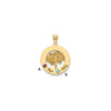 Tree of Life Cutout Circle Charm with Names and Birthstones