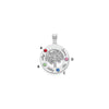 Tree of Life Cutout Circle Charm with Names and Birthstones
