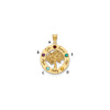 Tree of Life Cutout Circle Charm with Names and Birthstones