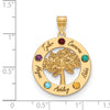 Tree of Life Cutout Circle Charm with Names and Birthstones