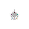 Tree of Life Cutout Circle Charm with Names and Birthstones