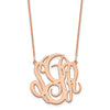 14k Rose Gold Monogram Necklace