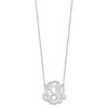 14k White Gold Monogram Necklace