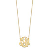 14k Yellow Gold Monogram Necklace