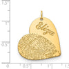 Name and Fingerprint Heart Charms