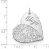 Name and Fingerprint Heart Charms