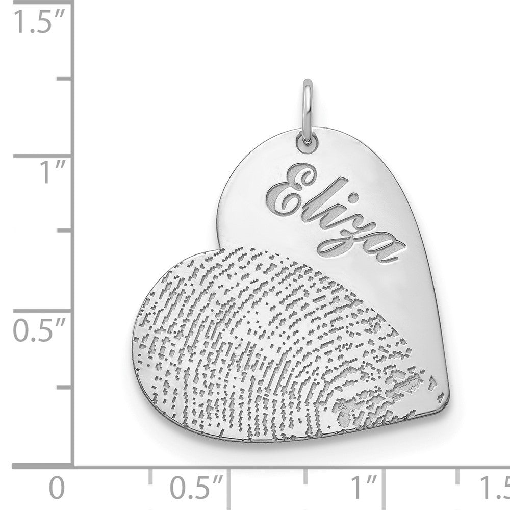 Name and Fingerprint Heart Charms