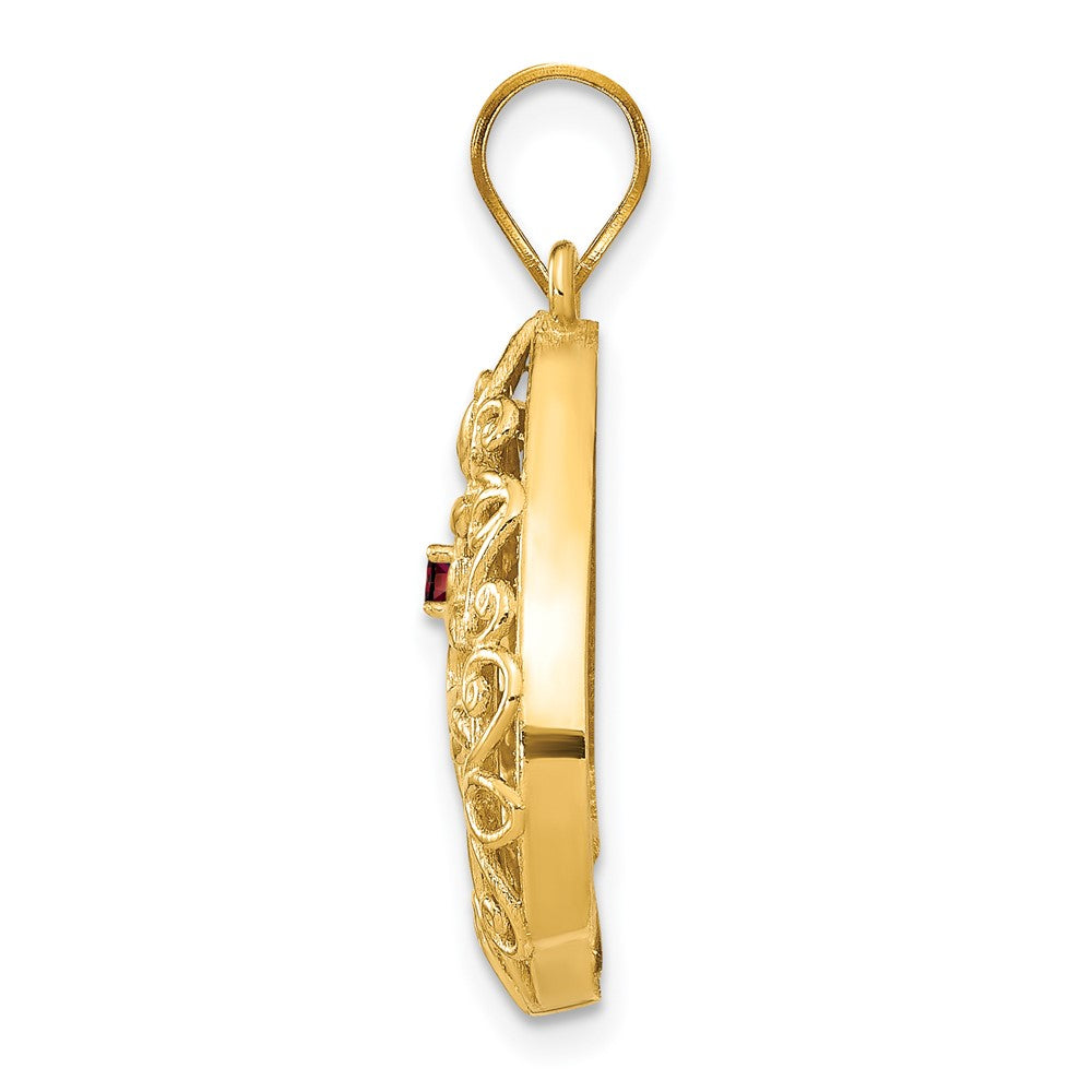 Tree of Life Tear Drop Pendant with Birthstones