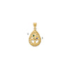 Tree of Life Tear Drop Pendant with Birthstones