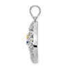 Tree of Life Tear Drop Pendant with Birthstones