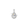 Tree of Life Tear Drop Pendant with Birthstones