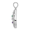 Tree of Life Tear Drop Pendant with Birthstones