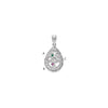 Tree of Life Tear Drop Pendant with Birthstones