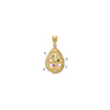 Tree of Life Tear Drop Pendant with Birthstones