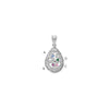 Tree of Life Tear Drop Pendant with Birthstones