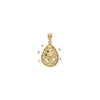Tree of Life Tear Drop Pendant with Birthstones