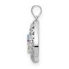 Tree of Life Tear Drop Pendant with Birthstones