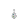 Tree of Life Tear Drop Pendant with Birthstones