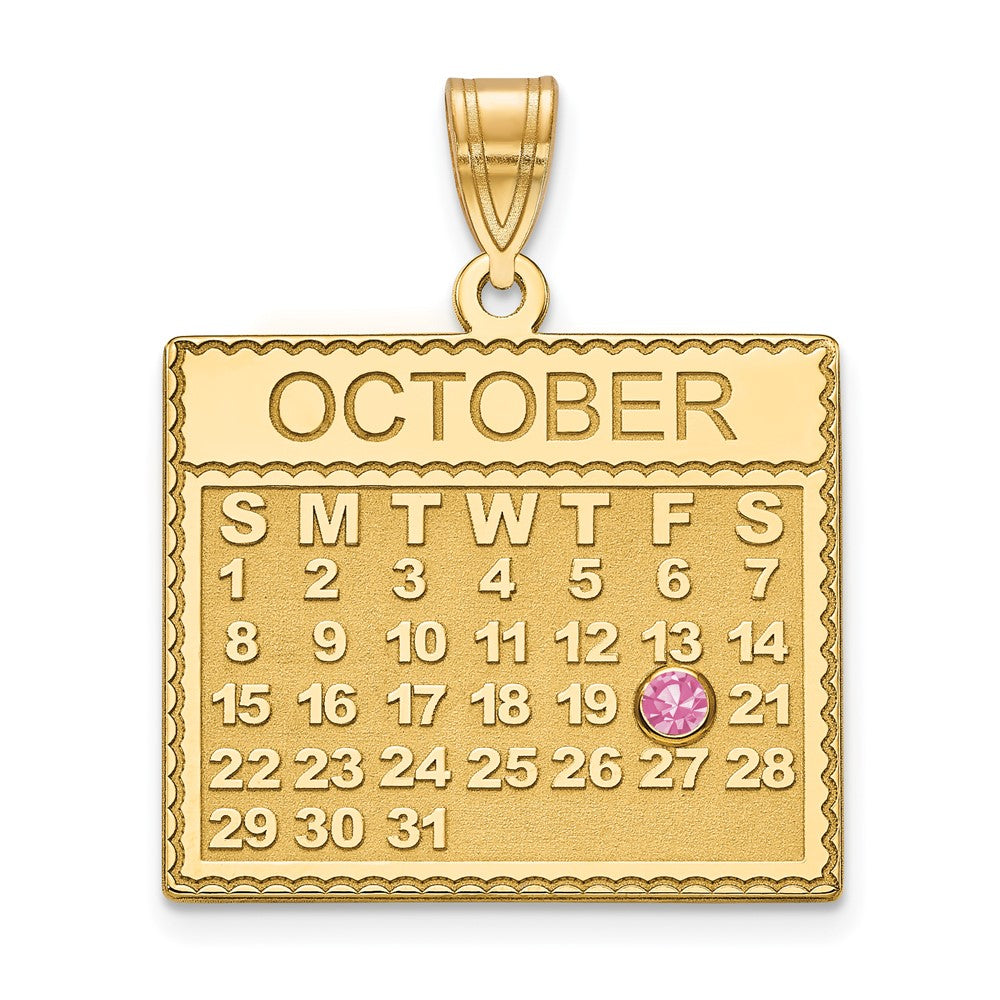 Calendar Charm with Birthstone
