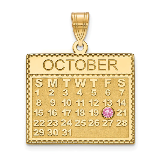 Calendar Charm with Birthstone